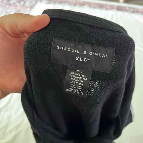 NWT Black Ribbed Knit Casual Polo Shirt Men's 2XL Tall Preppy Old Money - Picture 5 of 6